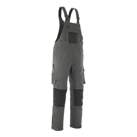 MASCOT 12069-203 UNIQUE  Leipzig Latzhose mit Knietaschen - 1809 Dunkelanthrazit/Schwarz - 76C48