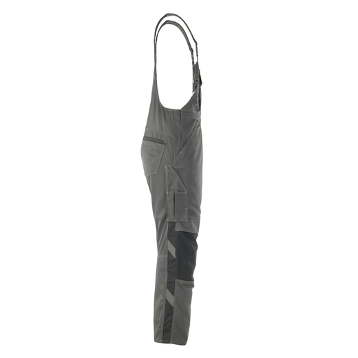 MASCOT 12069-203 UNIQUE  Leipzig Latzhose mit Knietaschen - 1809 Dunkelanthrazit/Schwarz - 76C48