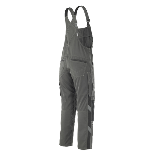 MASCOT 12069-203 UNIQUE  Leipzig Latzhose mit Knietaschen - 1809 Dunkelanthrazit/Schwarz - 76C48