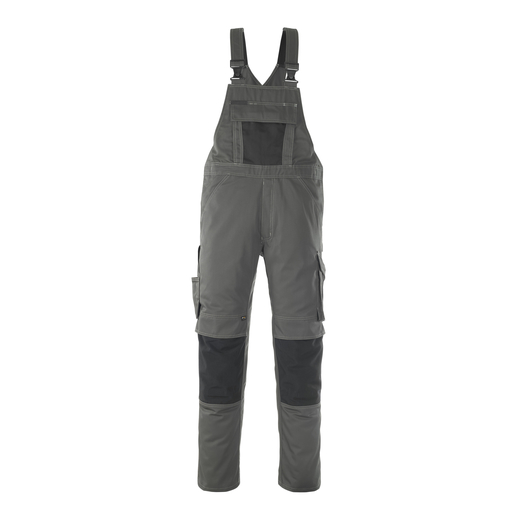 MASCOT 12069-203 UNIQUE  Leipzig Latzhose mit Knietaschen - 1809 Dunkelanthrazit/Schwarz - 76C48