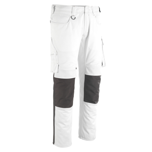 MASCOT 12179-203 UNIQUE  Erlangen Hose mit Knietaschen - 0618 Wei�/Dunkelanthrazit - 82C46