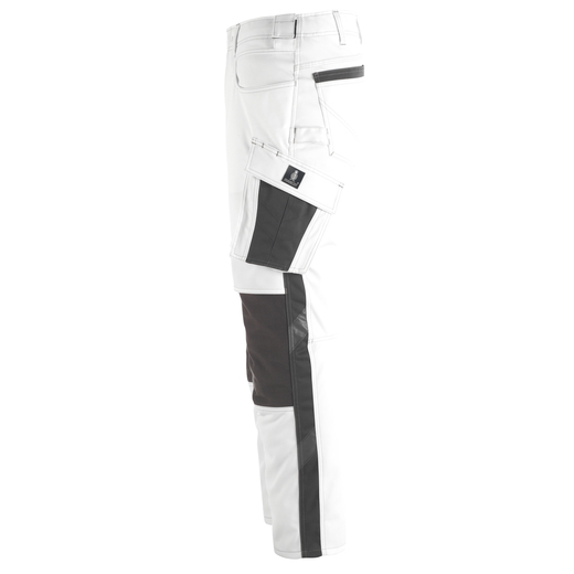 MASCOT 12179-203 UNIQUE  Erlangen Hose mit Knietaschen - 0618 Wei�/Dunkelanthrazit - 82C46