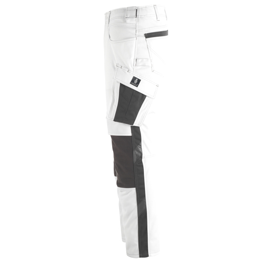 MASCOT 12179-203 UNIQUE  Erlangen Hose mit Knietaschen - 0618 Wei�/Dunkelanthrazit - 76C50