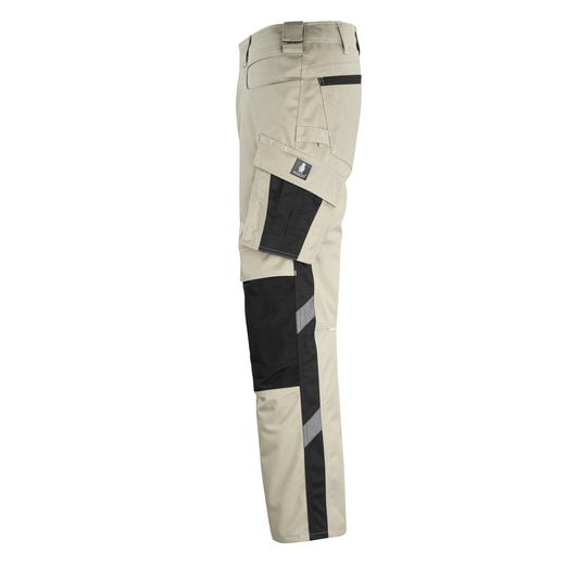 MASCOT 12179-203 UNIQUE  Erlangen Hose mit Knietaschen - 5509 Hellkhaki/Schwarz - 90C46 % SALE %