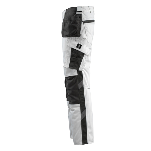 MASCOT 14031-203 UNIQUE  Bremen Hose mit Knie- und H�ngetaschen - 0618 Wei�/Dunkelanthrazit - 90C50
