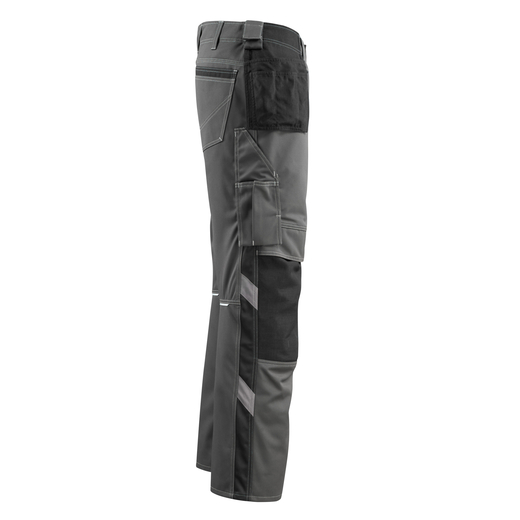 MASCOT 14031-203 UNIQUE  Bremen Hose mit Knie- und H�ngetaschen - 1809 Dunkelanthrazit/Schwarz - 90C48