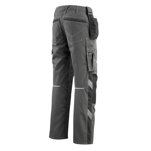MASCOT 14031-203 UNIQUE  Bremen Hose mit Knie- und H�ngetaschen - 1809 Dunkelanthrazit/Schwarz - 90C48