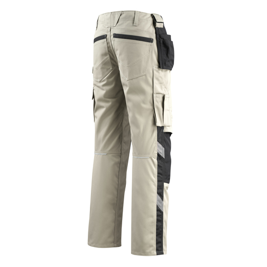 MASCOT 14031-203 UNIQUE  Bremen Hose mit Knie- und H�ngetaschen - 5509 Hellkhaki/Schwarz - 82C48