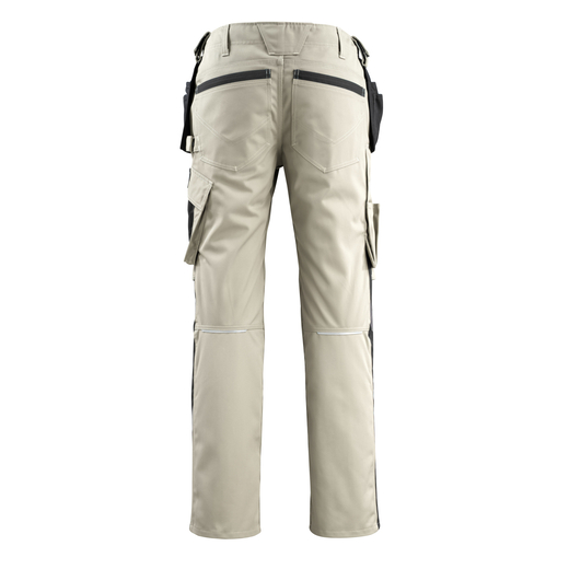 MASCOT 14031-203 UNIQUE  Bremen Hose mit Knie- und H�ngetaschen - 5509 Hellkhaki/Schwarz - 82C48