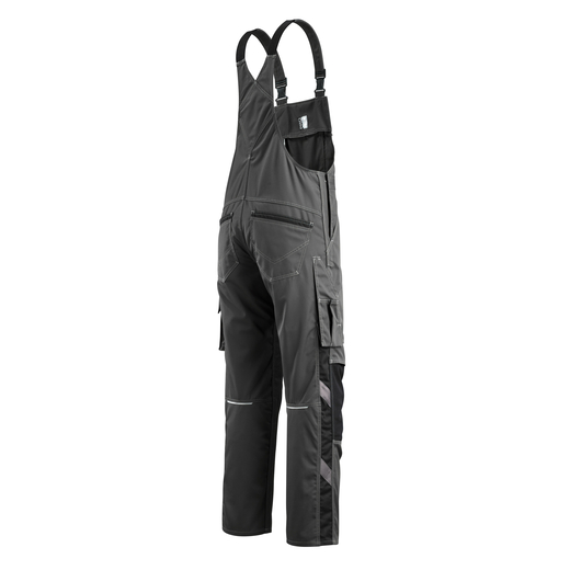 MASCOT 12169-442 UNIQUE  Augsburg Latzhose mit Knietaschen - 1809 Dunkelanthrazit/Schwarz - 76C50