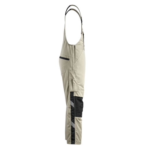 MASCOT 12169-442 UNIQUE  Augsburg Latzhose mit Knietaschen - 5509 Hellkhaki/Schwarz - 82C52