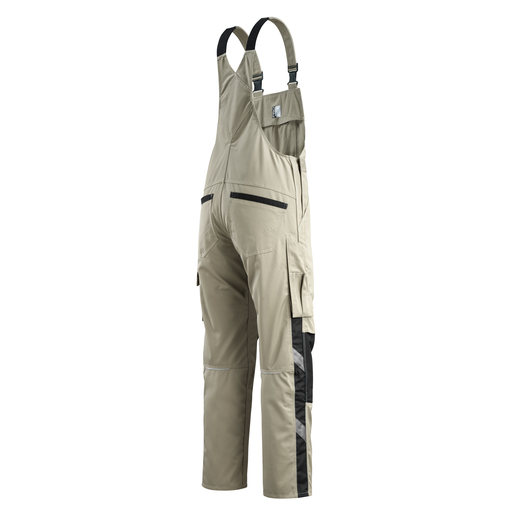 MASCOT 12169-442 UNIQUE  Augsburg Latzhose mit Knietaschen - 5509 Hellkhaki/Schwarz - 82C52
