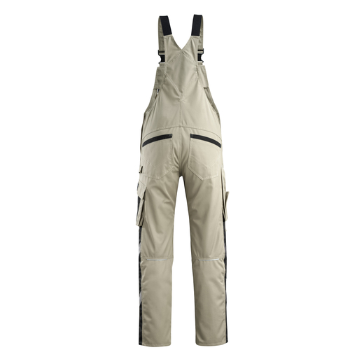 MASCOT 12169-442 UNIQUE  Augsburg Latzhose mit Knietaschen - 5509 Hellkhaki/Schwarz - 82C52