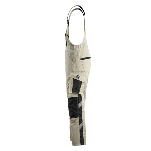 MASCOT 12169-442 UNIQUE  Augsburg Latzhose mit Knietaschen - 5509 Hellkhaki/Schwarz - 82C52