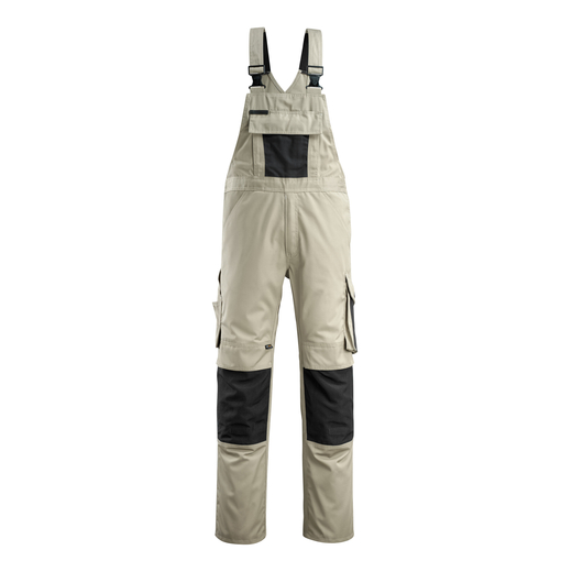 MASCOT 12169-442 UNIQUE  Augsburg Latzhose mit Knietaschen - 5509 Hellkhaki/Schwarz - 82C52