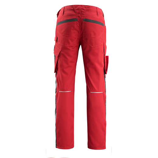 MASCOT 12679-442 UNIQUE  Mannheim Hose mit Knietaschen - 0209 Rot/Schwarz - 82C52