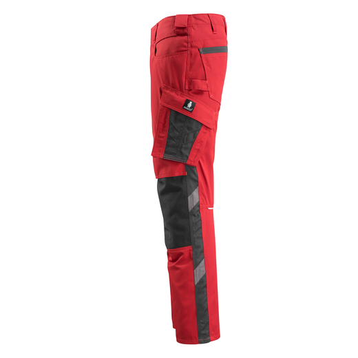 MASCOT 12679-442 UNIQUE  Mannheim Hose mit Knietaschen - 0209 Rot/Schwarz - 82C52