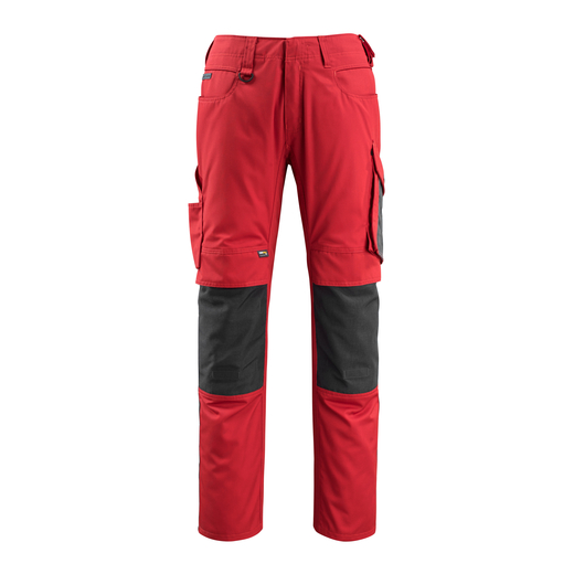 MASCOT 12679-442 UNIQUE  Mannheim Hose mit Knietaschen - 0209 Rot/Schwarz - 82C52