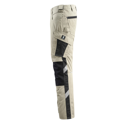 MASCOT 12679-442 UNIQUE  Mannheim Hose mit Knietaschen - 5509 Hellkhaki/Schwarz - 82C48