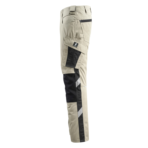 MASCOT 12679-442 UNIQUE  Mannheim Hose mit Knietaschen - 5509 Hellkhaki/Schwarz - 90C50