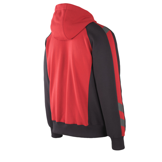 MASCOT 50566-963 UNIQUE  Wiesbaden Kapuzensweatshirt mit Rei�verschluss - 0209 Rot/Schwarz - XL