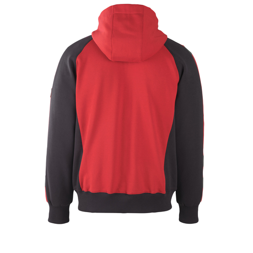 MASCOT 50566-963 UNIQUE  Wiesbaden Kapuzensweatshirt mit Rei�verschluss - 0209 Rot/Schwarz - XL