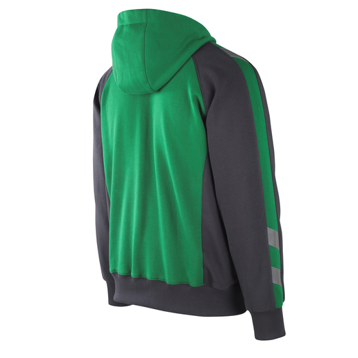 MASCOT 50566-963 UNIQUE  Wiesbaden Kapuzensweatshirt mit Rei�verschluss - 0309 Gr�n/Schwarz - 3XL