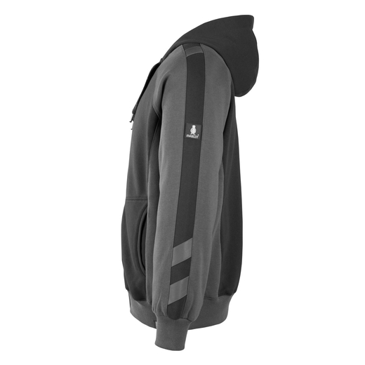 MASCOT 50566-963 UNIQUE  Wiesbaden Kapuzensweatshirt mit Rei�verschluss - 0918 Schwarz/Dunkelanthrazit - M
