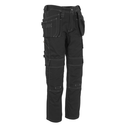MASCOT 06131-630 HARDWEAR  Atlanta Hose mit Knie- und H�ngetaschen - 09 Schwarz - 90C49