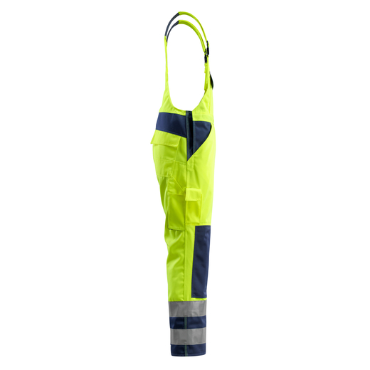 MASCOT 07169-470 SAFE COMPETE  Barras Latzhose mit Knietaschen - 171 hi-vis Gelb/Marine - 90C48