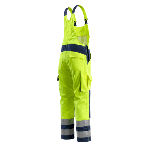 MASCOT 07169-470 SAFE COMPETE  Barras Latzhose mit Knietaschen - 171 hi-vis Gelb/Marine - 90C48