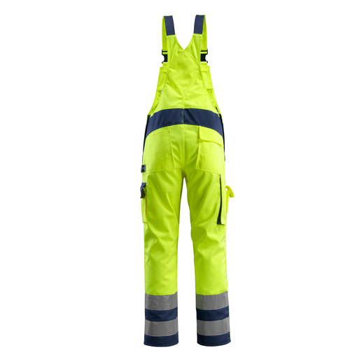 MASCOT 07169-470 SAFE COMPETE  Barras Latzhose mit Knietaschen - 171 hi-vis Gelb/Marine - 90C48