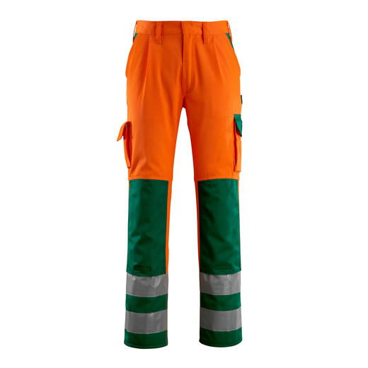 MASCOT 07179-860 SAFE COMPETE  Olinda Hose mit Knietaschen - 1403 hi-vis Orange/Gr�n - 90C50