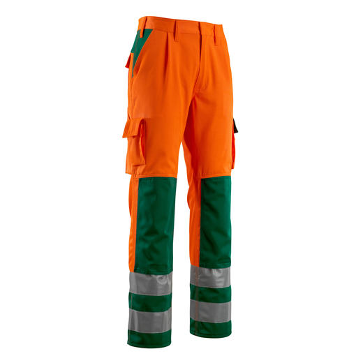 MASCOT 07179-860 SAFE COMPETE  Olinda Hose mit Knietaschen - 1403 hi-vis Orange/Gr�n - 76C44