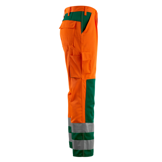MASCOT 07179-860 SAFE COMPETE  Olinda Hose mit Knietaschen - 1403 hi-vis Orange/Gr�n - 76C44