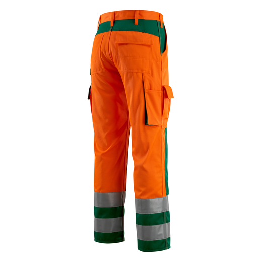 MASCOT 07179-860 SAFE COMPETE  Olinda Hose mit Knietaschen - 1403 hi-vis Orange/Gr�n - 76C44