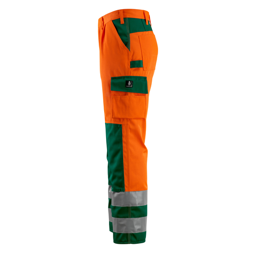MASCOT 07179-860 SAFE COMPETE  Olinda Hose mit Knietaschen - 1403 hi-vis Orange/Gr�n - 76C44