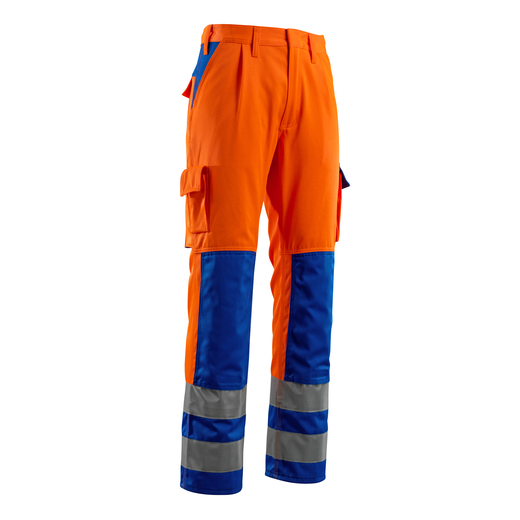 MASCOT 07179-860 SAFE COMPETE  Olinda Hose mit Knietaschen - 1411 hi-vis Orange/Kornblau - 76C44