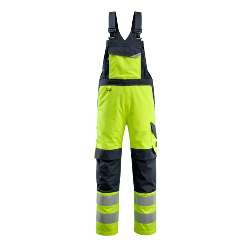 MASCOT 13869-216 MULTISAFE  Davos Latzhose mit Knietaschen - 17010 hi-vis Gelb/Schwarzblau - 82C50