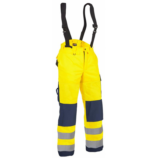BLAKL�DER 1885 Highvis Winterlatzhose Kl. 3 - 3389 Gelb/Marineblau - 98 (sw. 148)