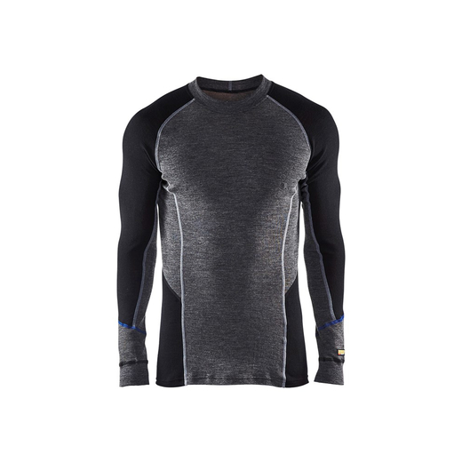 BLAKL�DER 4897 WARM 100% MERINO Unterw�sche Oberteil - Grey/Black - M