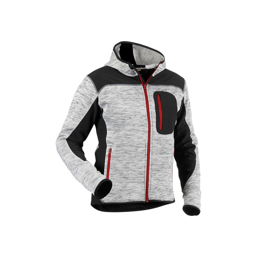 BLAKL�DER 4930 Strickjacke mit Softshell-Verst�rkungen - 9099 Grau melange/Schwarz - XXL