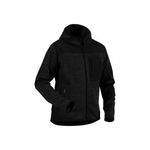 BLAKL�DER 4930 Strickjacke mit Softshell-Verst�rkungen - 9799 Dunkelgrau/Schwarz - L